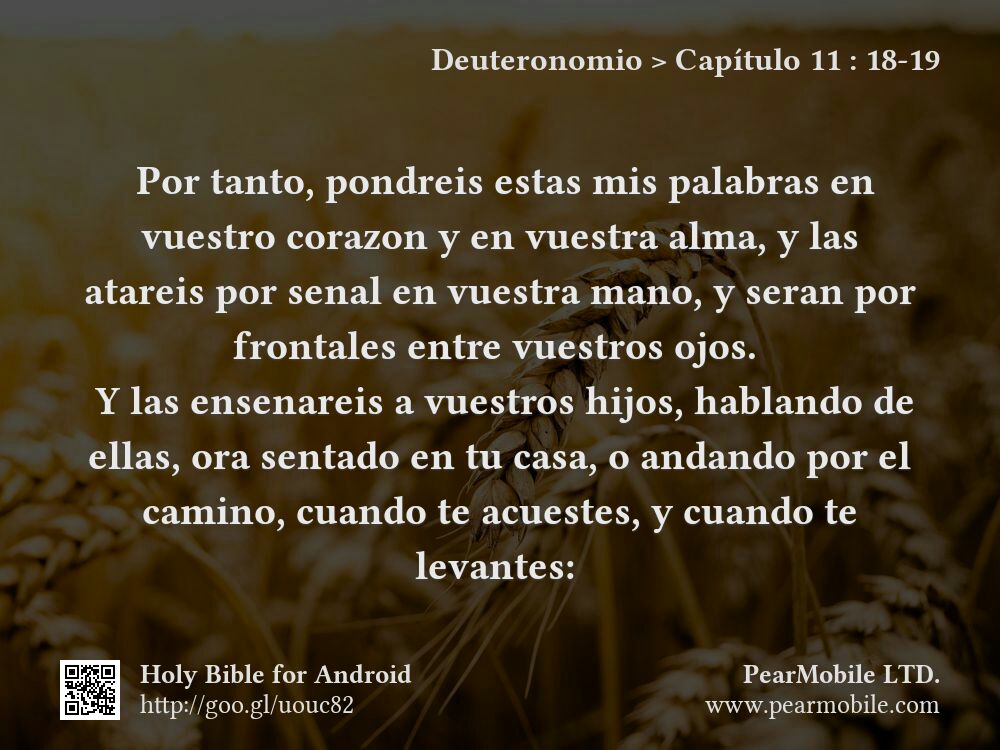 Deuteronomio, Capítulo 11:18-19